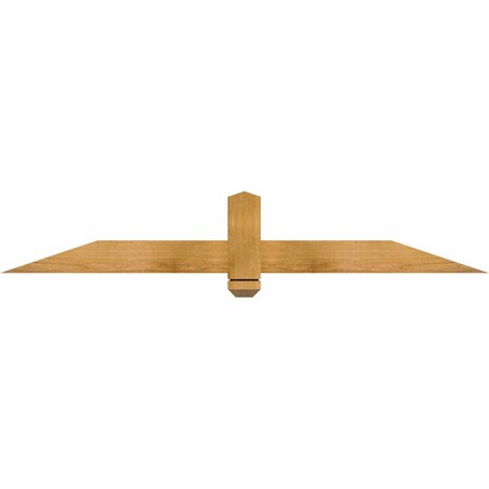 Ekena Millwork Eugene Rough Sawn Timber Gable Bracket, Western Red Cedar, 60"W x 10"H x 2"D x 4"F, 4/12 Pitch GBW060X10X0204EUG00RWR